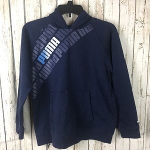 Puma Navy Blue Hoodie Size L - large
